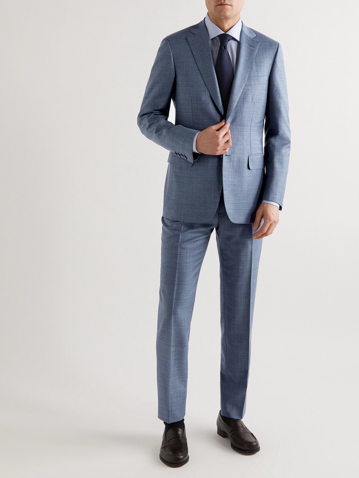 Brioni - Bruncio Slim-Fit Super 180s Virgin Wool-Hopsack Suit - Blue Brioni