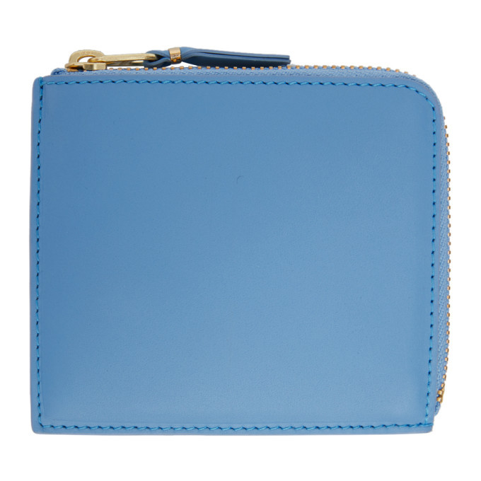 comme des garcons half zip wallet blue
