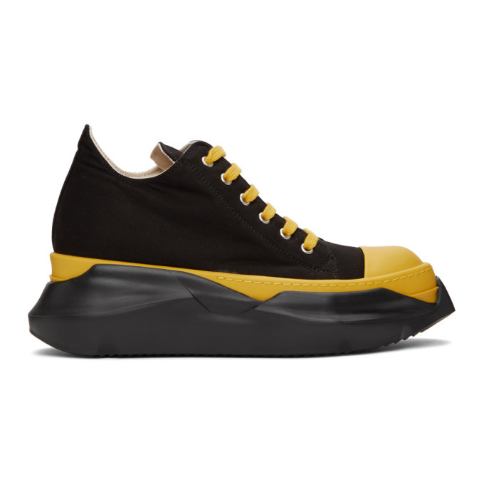 Rick Owens Drkshdw Black and Yellow Abstract Sneakers Rick Owens 