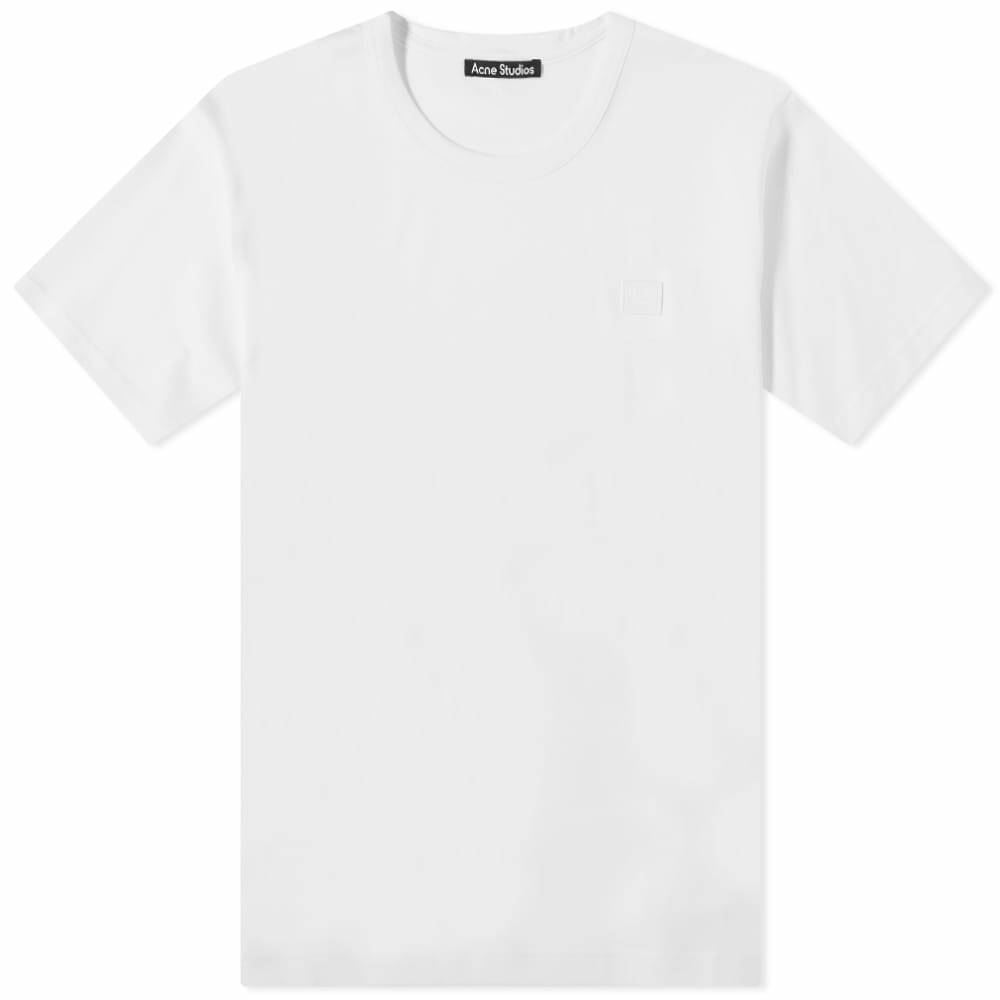 Acne Studios Nash Face T-Shirt in Optic White Acne Studios