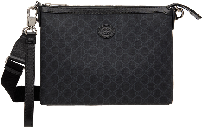 Gucci Black Monogram Messenger Bag Gucci