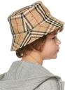 Burberry Kids Beige Vintage Check Gabriel Bucket Hat