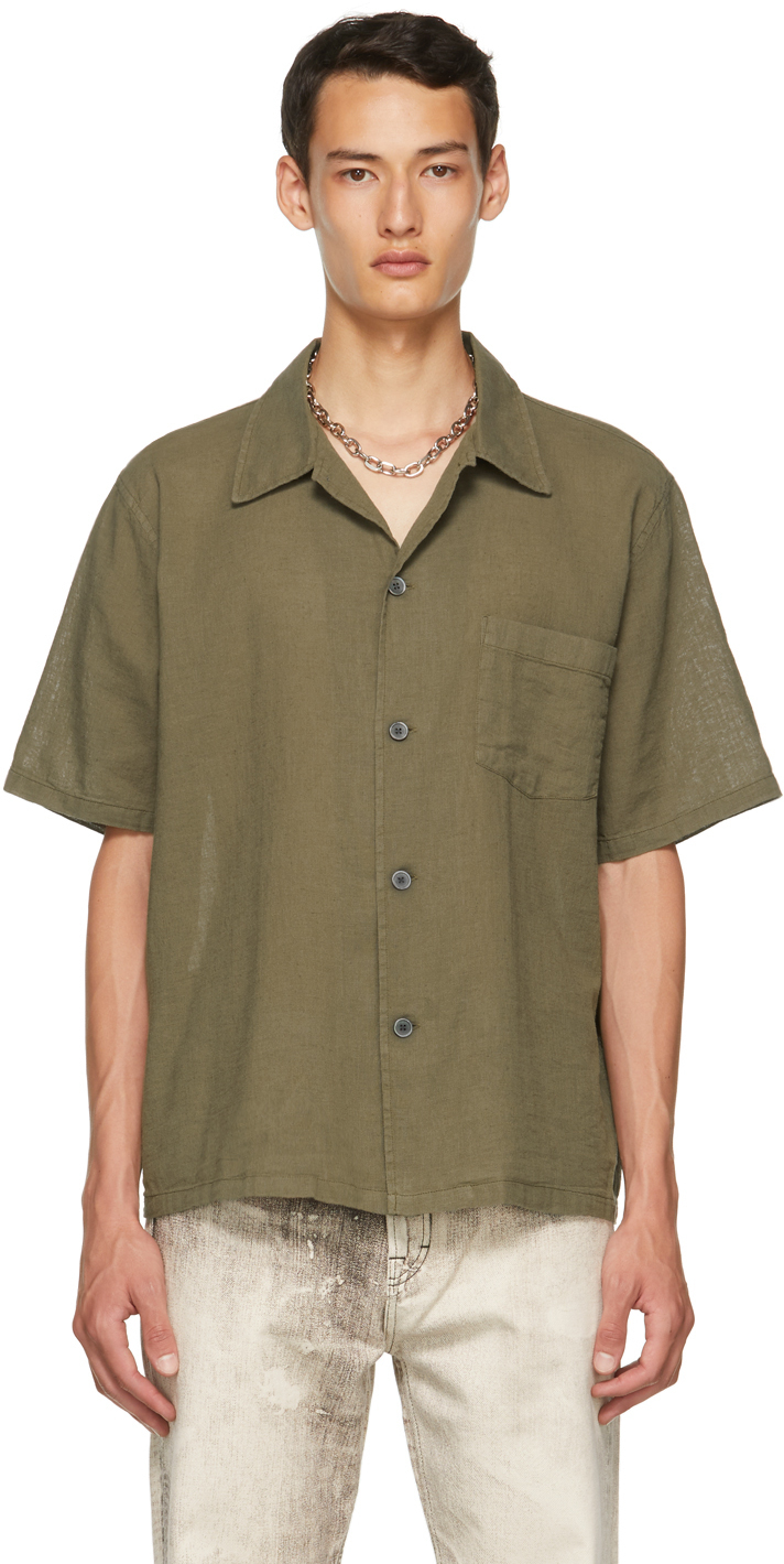 Our Legacy Khaki Box Short Sleeve Shirt Our Legacy