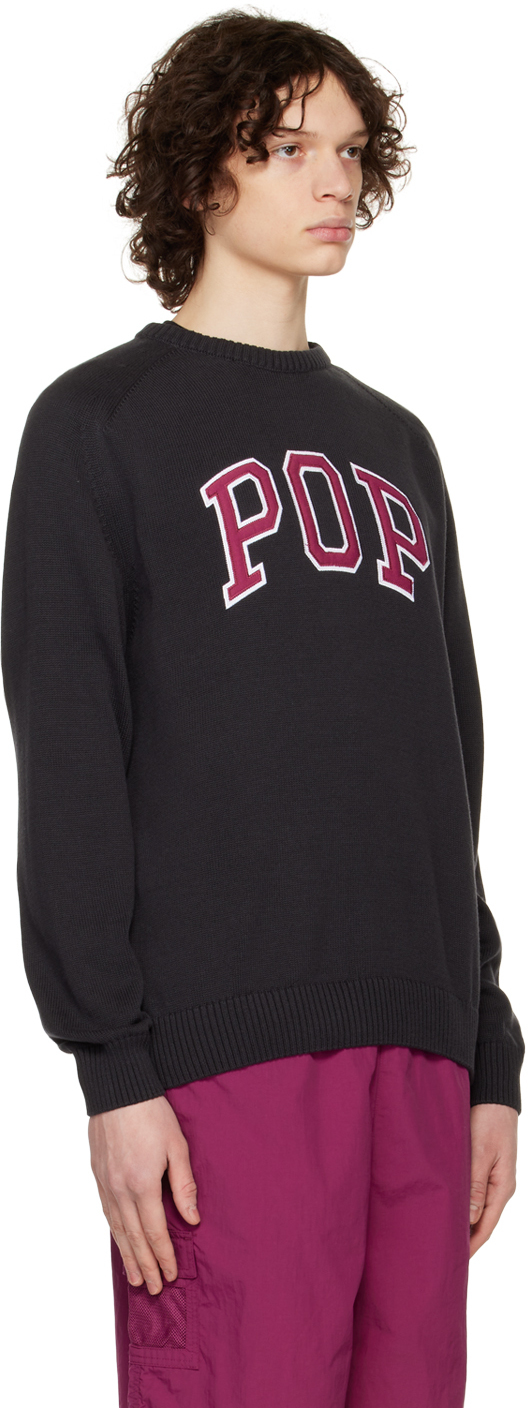 Pop Trading Company Gray Arch Sweater
