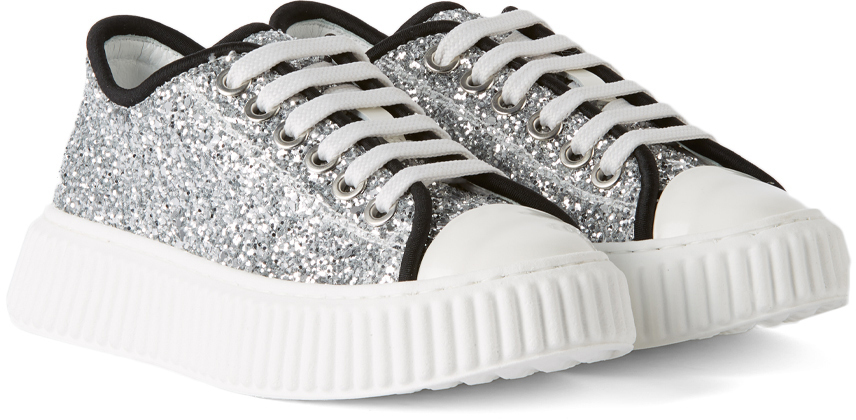 glitter silver sneakers