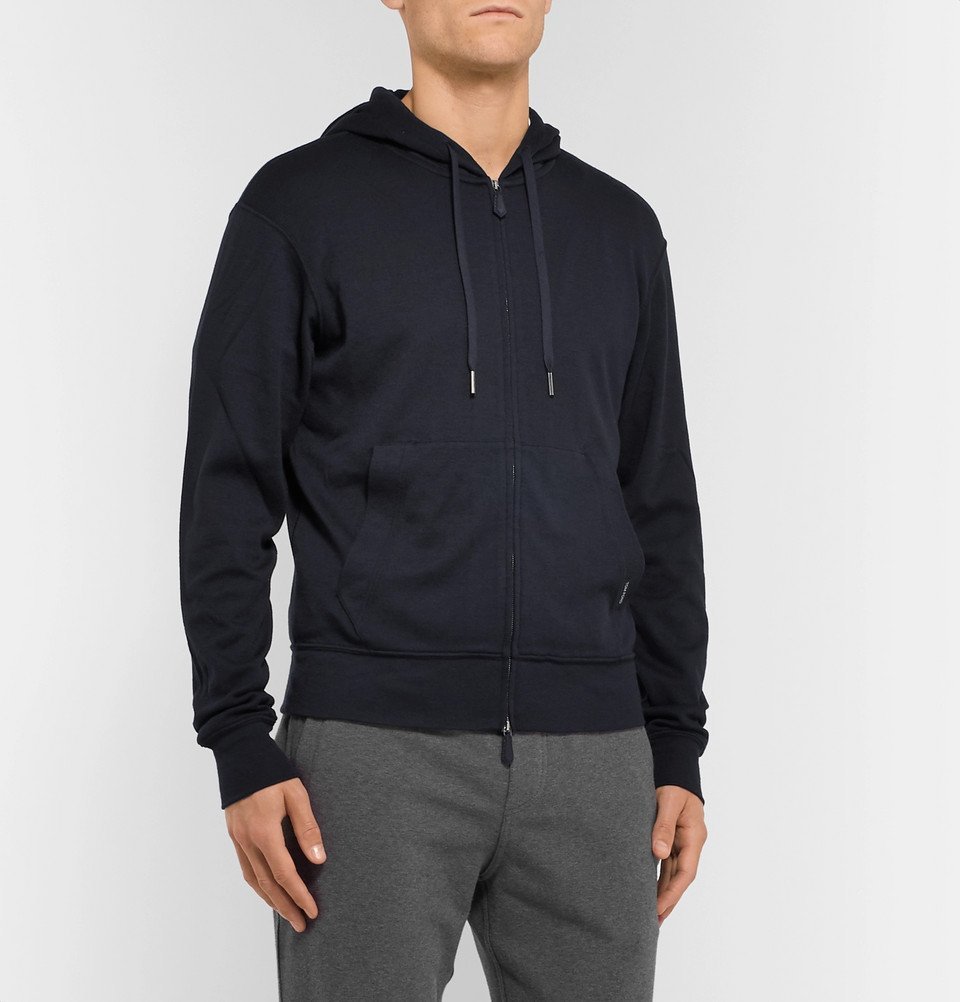 TOM FORD - Slim-Fit Cashmere Zip-Up Hoodie - Navy TOM FORD