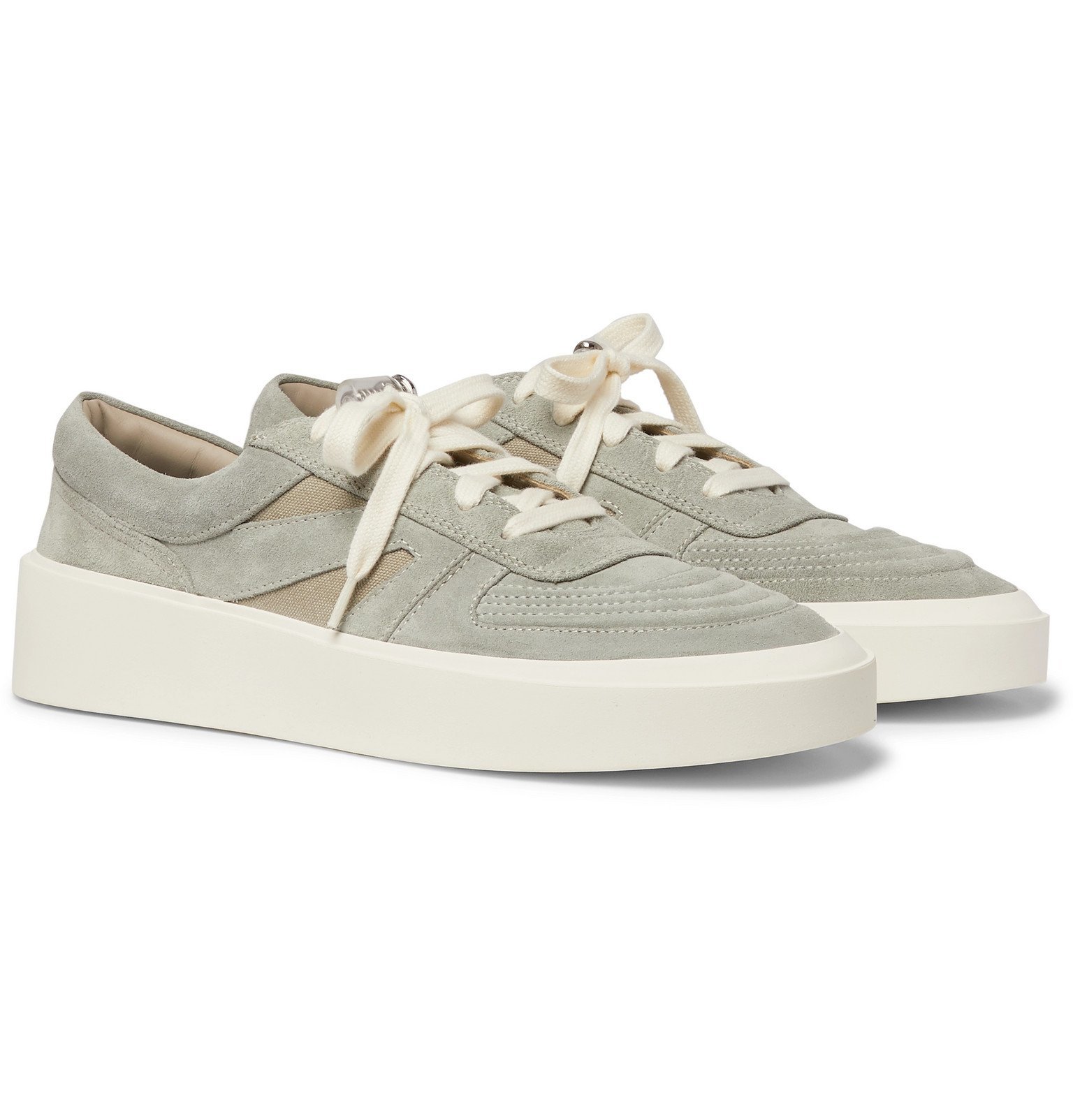 Fear of God - Mesh-Trimmed Suede Sneakers - Gray Fear Of God