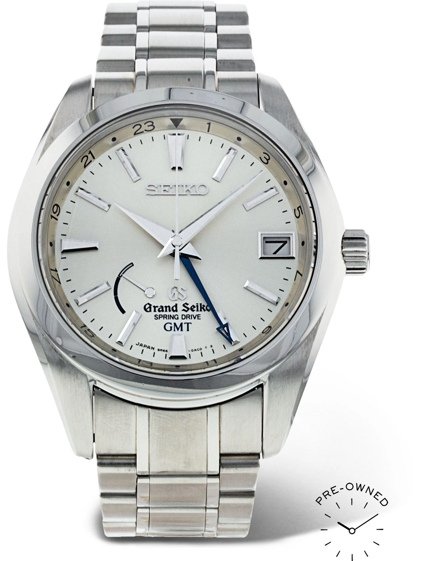 Grand Seiko - Pre-Owned 2014 Spring Drive GMT Automatic 39mm Stainless  Steel Watch, Ref. No. SBGE005 Grand Seiko