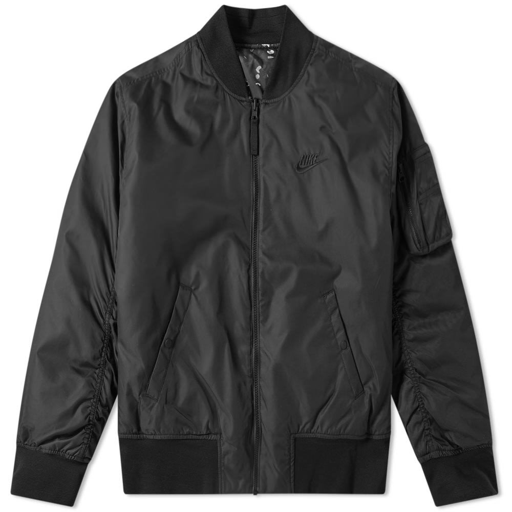 black nike bomber jacket