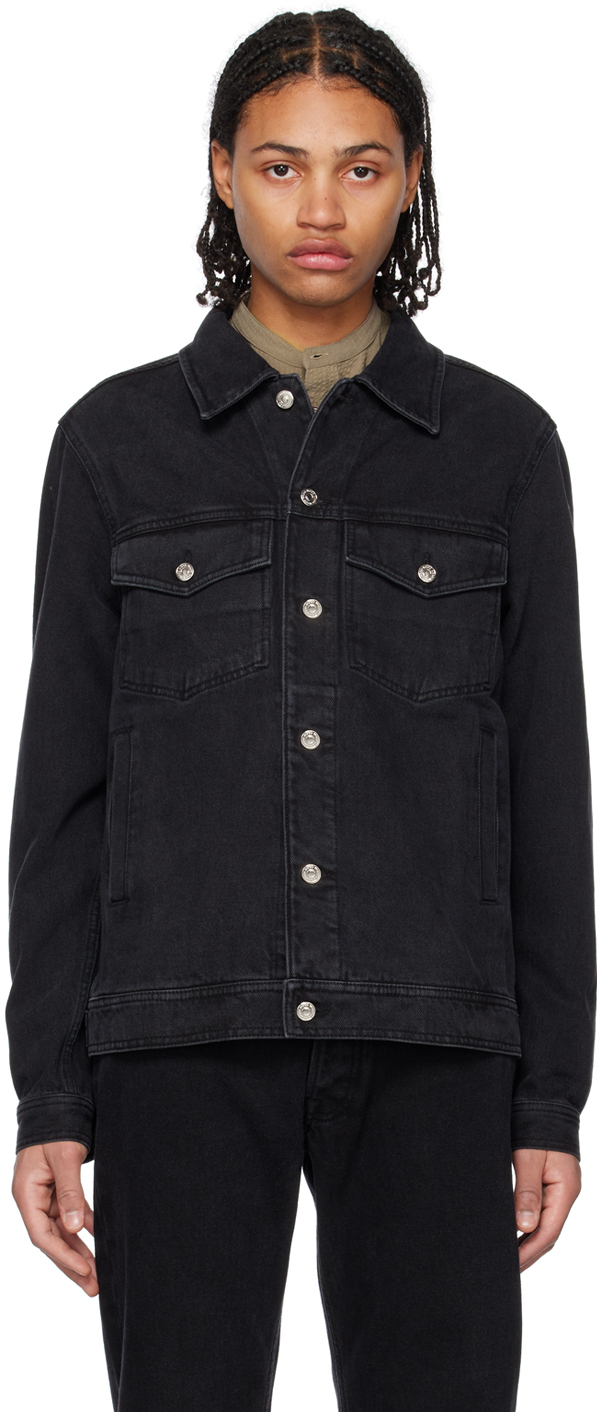 Wood Wood Black Ivan Denim Jacket Wood Wood