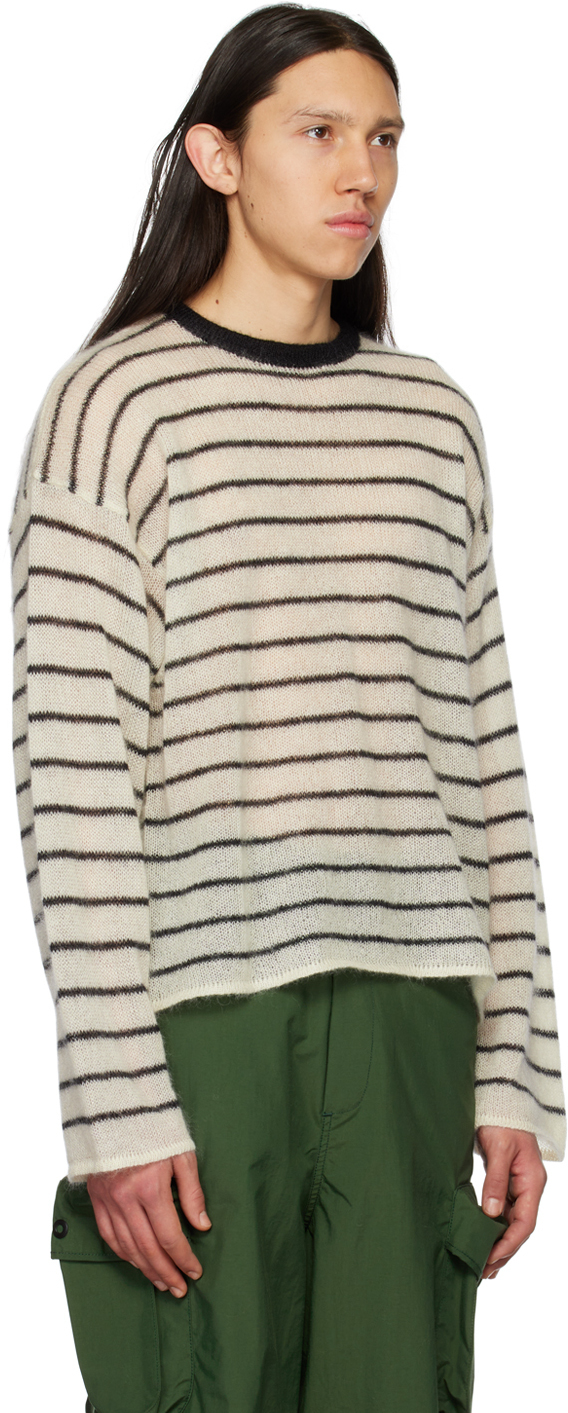 SUNNEI Black & Off-White Striped Sweater Sunnei