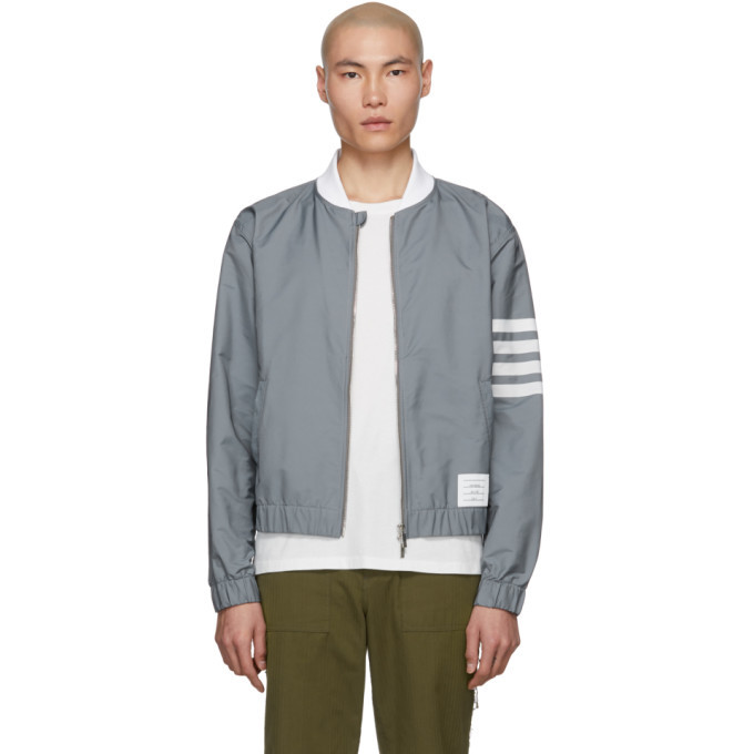 thom browne 4 bar bomber jacket