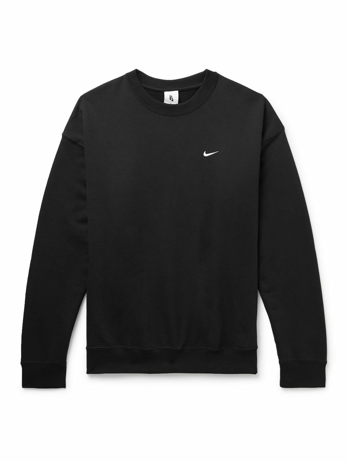 Nike - Solo Swoosh Cotton-Blend Jersey Sweatshirt - Black Nike