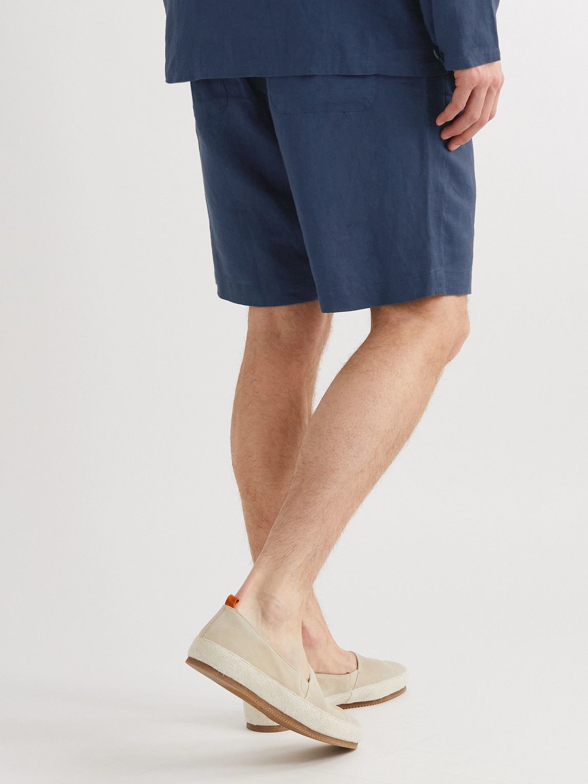 Oliver Spencer - Straight-Leg Linen Shorts - Blue