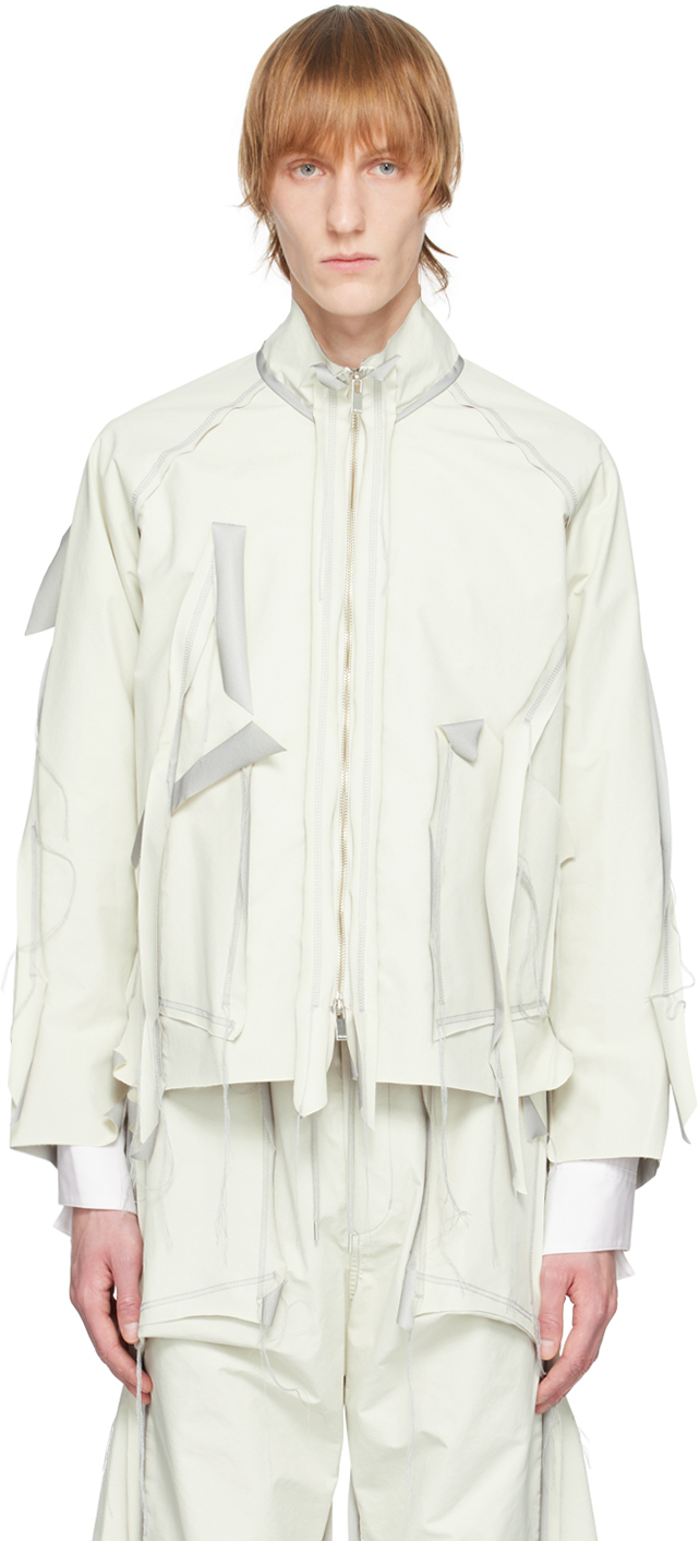 Sulvam White Loose Thread Jacket Sulvam