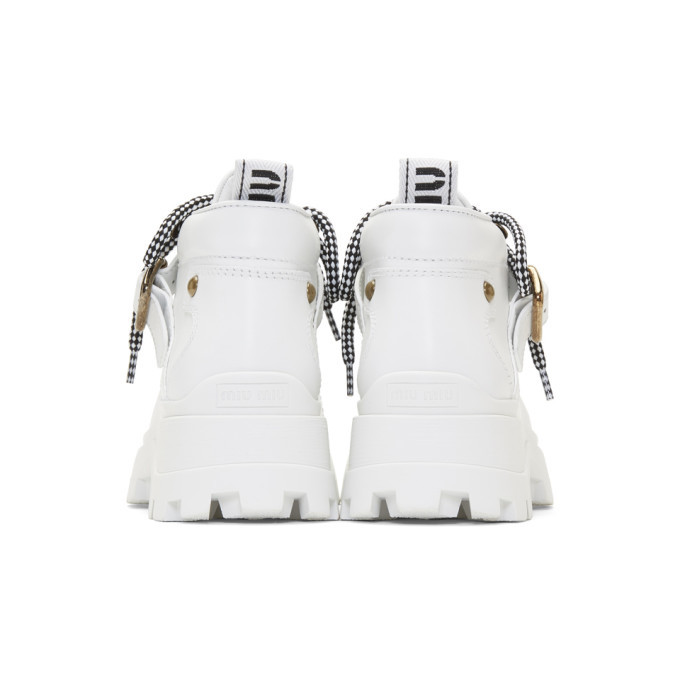 miu miu white ankle boots