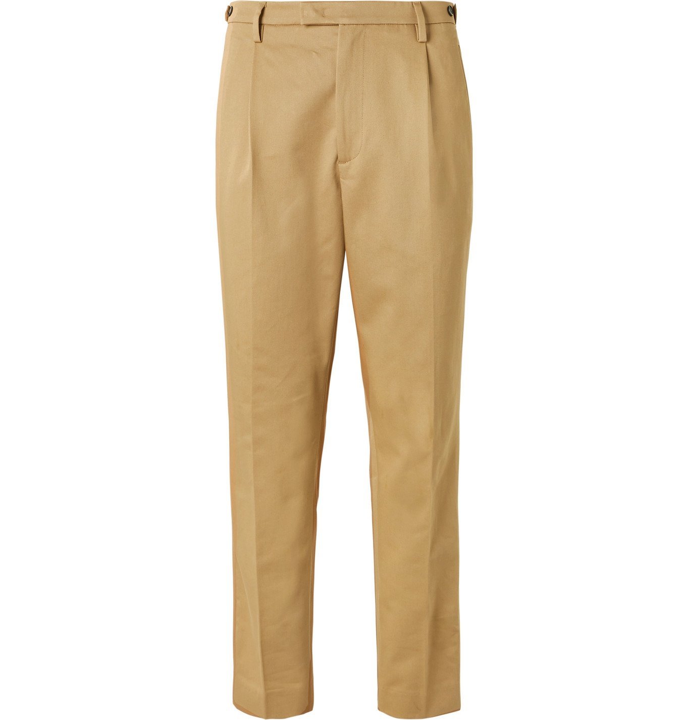 Barena - Masco Tapered Pleated Cotton-Twill Trousers - Brown Barena