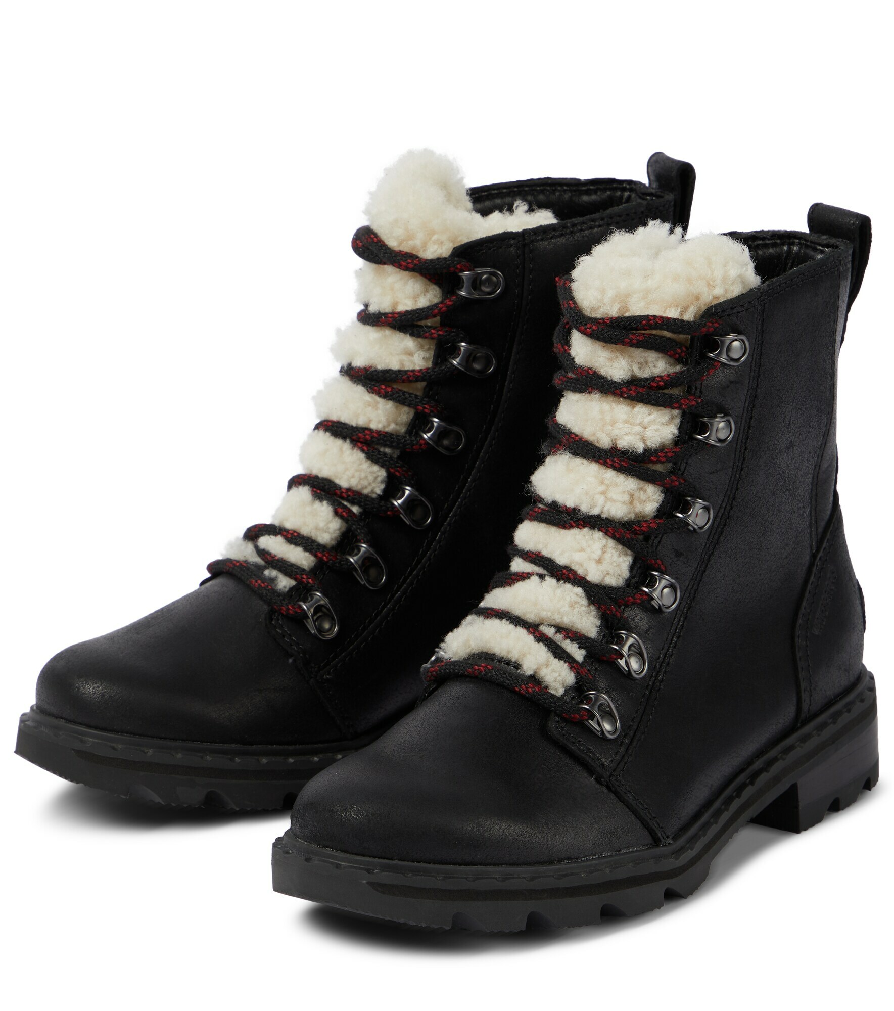 Sorel - Lennox leather and shearling combat boots Sorel