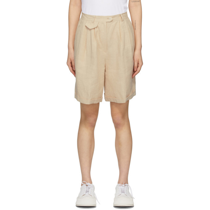 AMOMENTO Beige Mini Pocket Shorts AMOMENTO