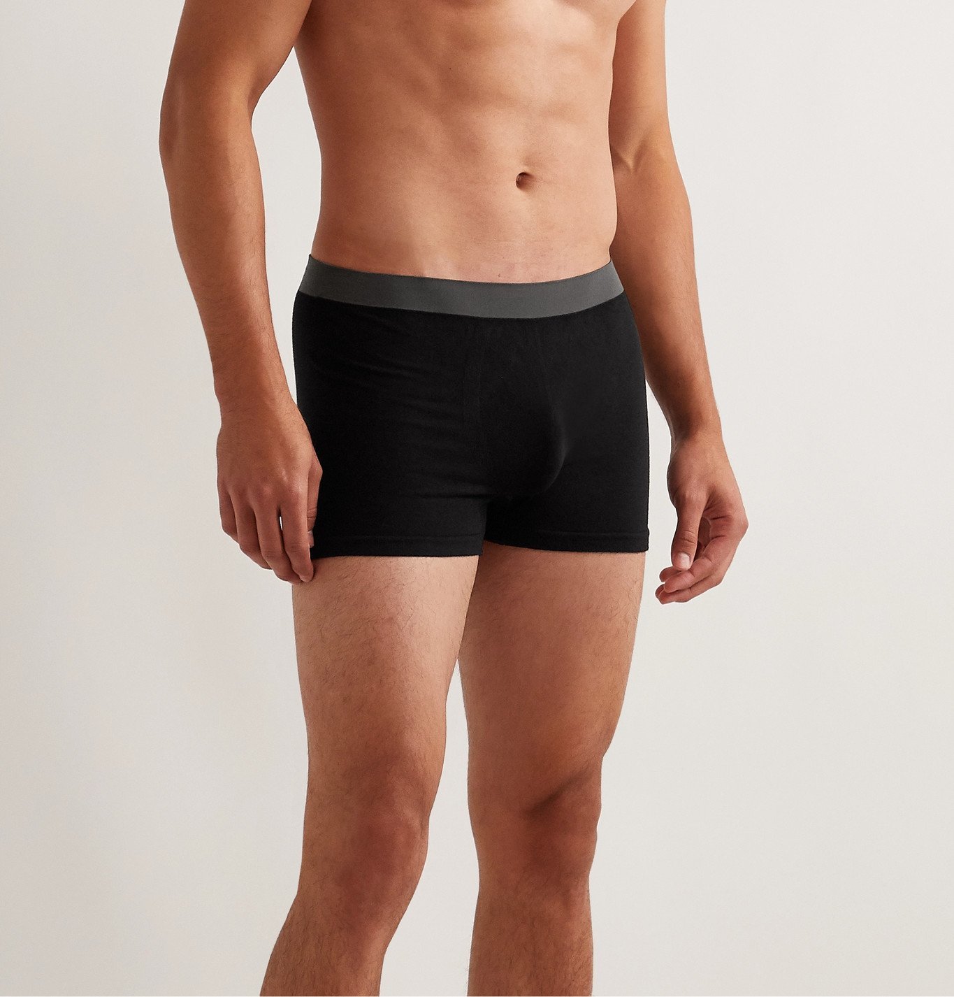 Hamilton and Hare - Five Pack Bamboo-Blend Boxer Briefs - Black ...