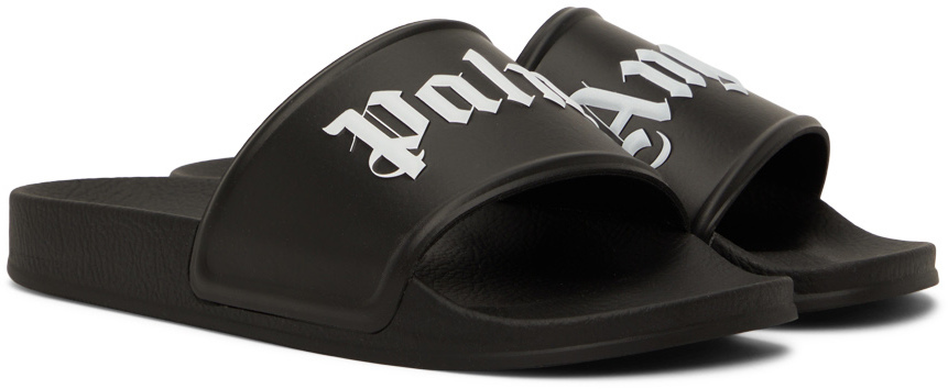 Palm Angels Black Pool Slides Palm Angels