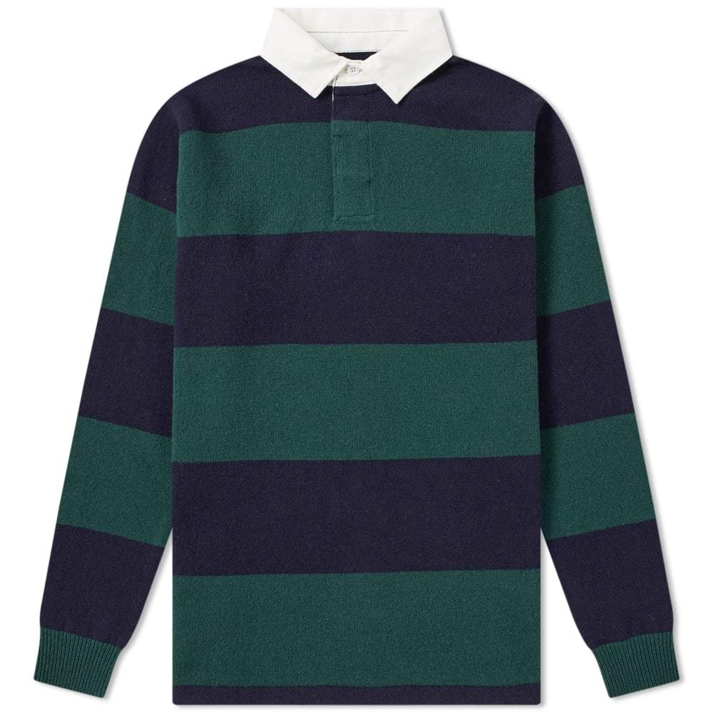 Beams Plus Knitted Stripe Rugby Shirt Beams Plus