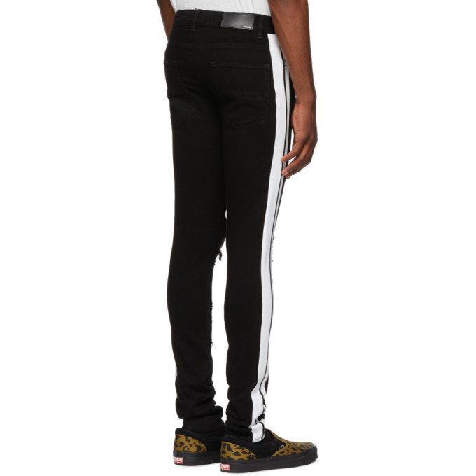 amiri track jeans black