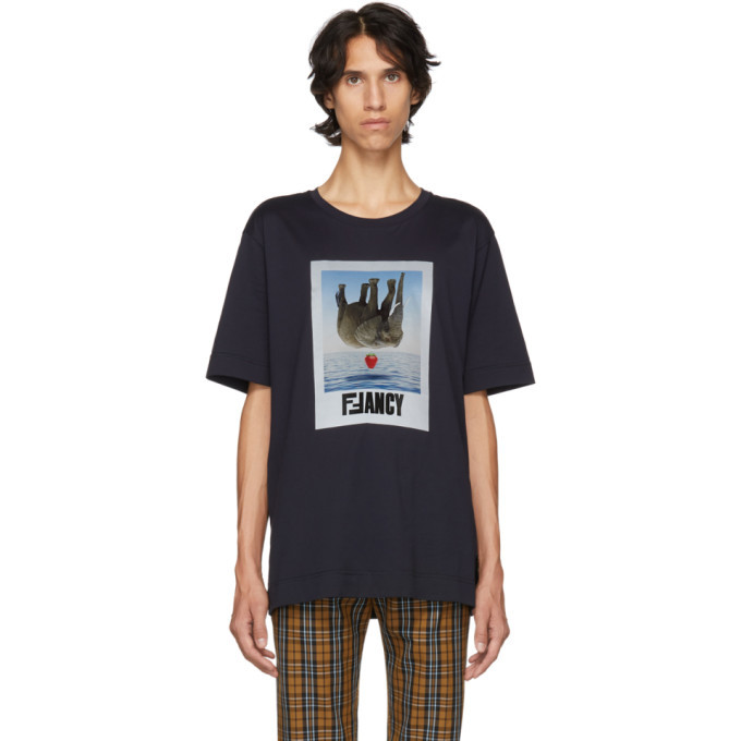 navy fendi t shirt