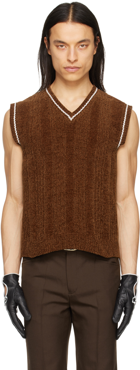 Ernest W. Baker Brown VNeck Vest Ernest W. Baker