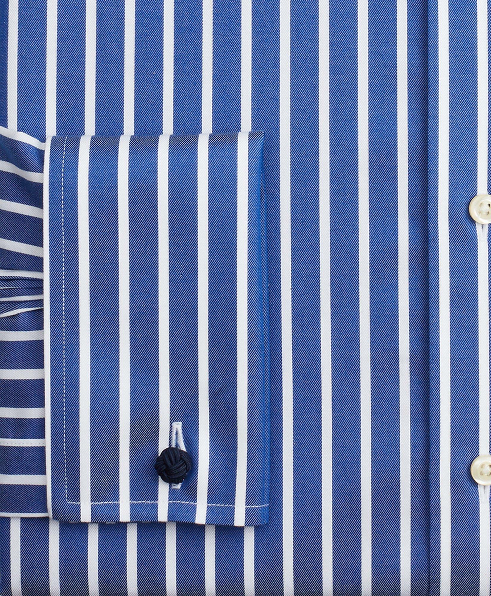 Brooks Brothers Men's Regent Regular-Fit Dress Shirt, Non-Iron Bengal Stripe | Blue