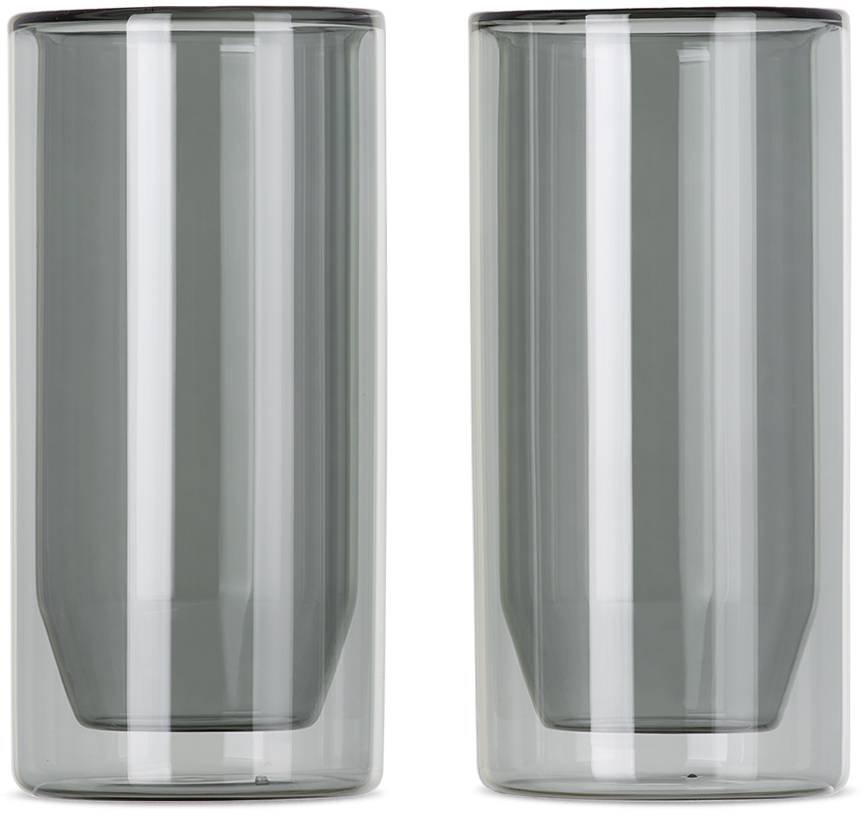 YIELD Grey Double Wall Glass Set, 16 oz YIELD