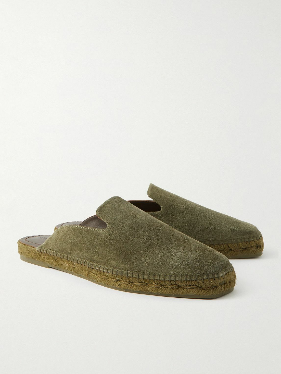 TOM FORD - Barnes Suede Backless Espadrilles - Green TOM FORD