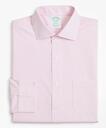 Brooks Brothers Men's Stretch Milano Slim-Fit Dress Shirt, Non-Iron Poplin English Collar Gingham | Pink