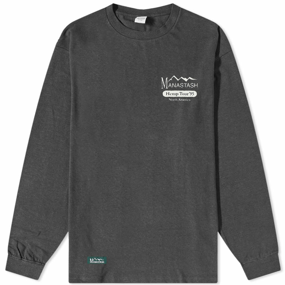 Manastash Men's Long Sleeve Hemp Tour T-shirt In Black Manastash