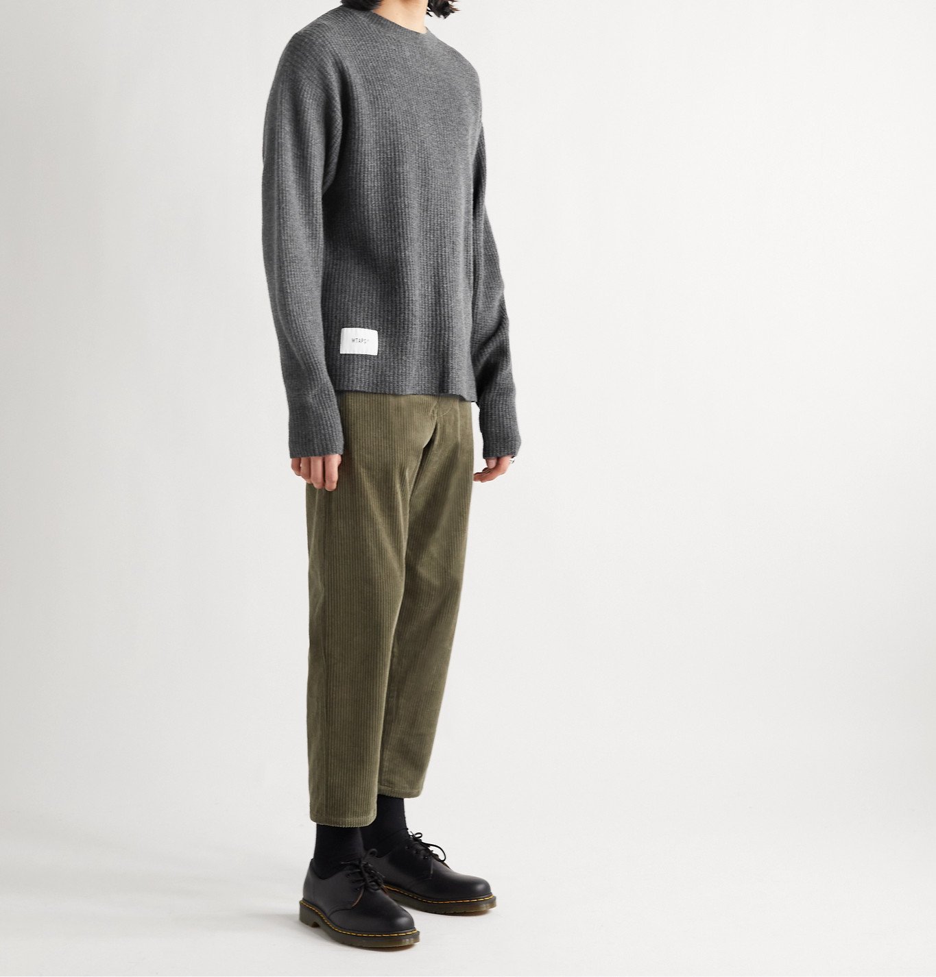 WTAPS - Waffle-Knit Merino Wool Sweater - Gray WTAPS