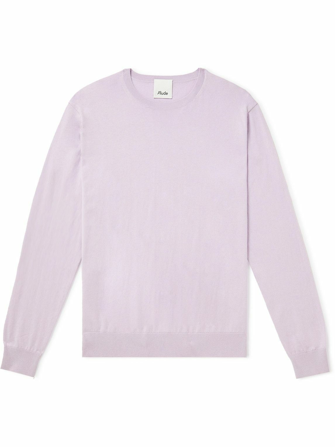 Photo: Allude - Cotton and Cashmere-Blend Sweater - Purple