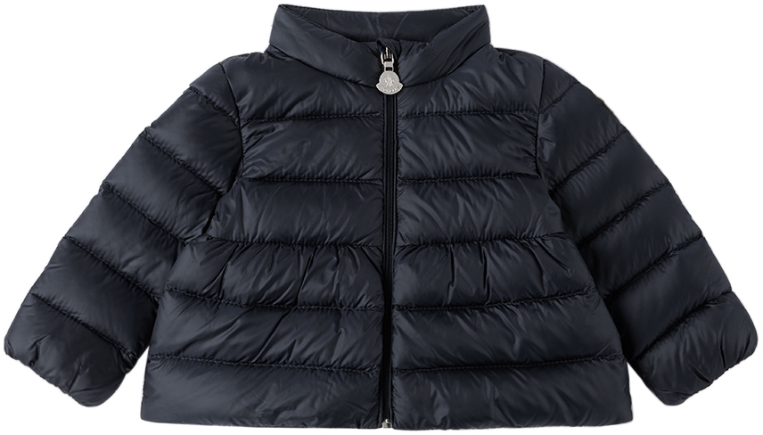 Moncler Enfant Baby Down Padded Borgan Jacket in Beige