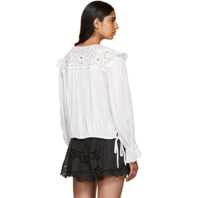 Isabel Marant Etoile White Broderie Anglaise Rock Blouse
