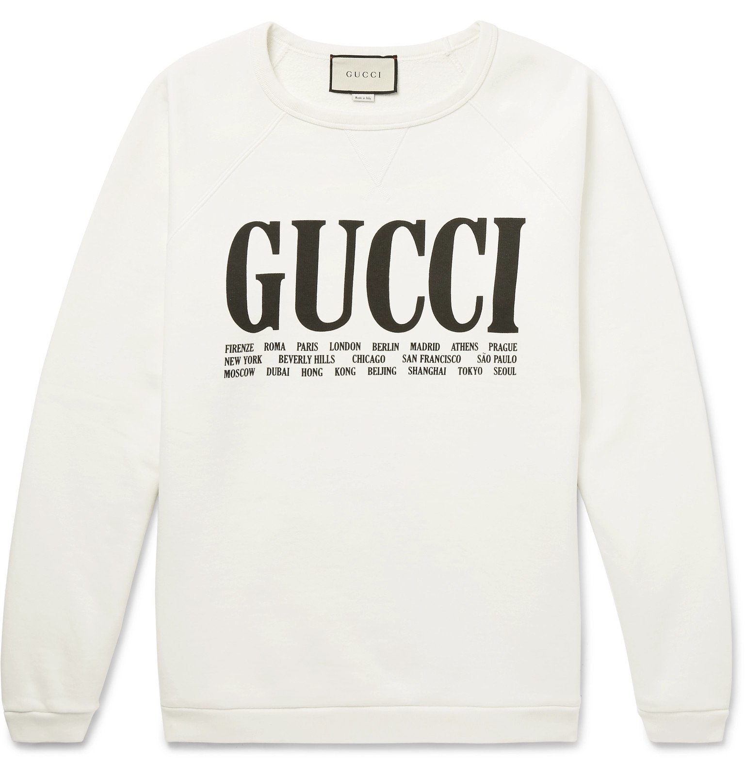 Gucci - Printed Cotton-Jersey Sweatshirt - White Gucci