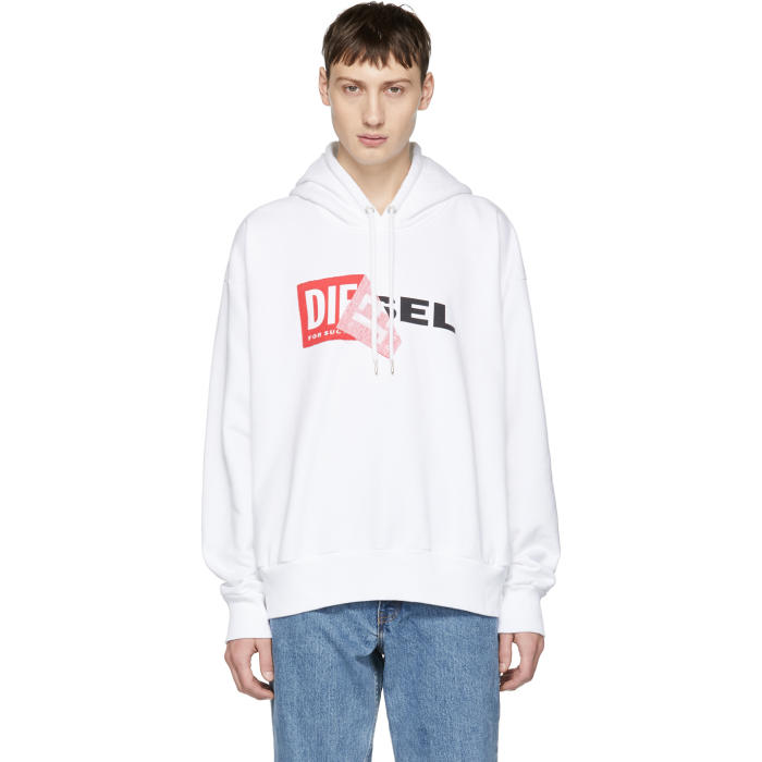 Diesel white hoodie Clearance