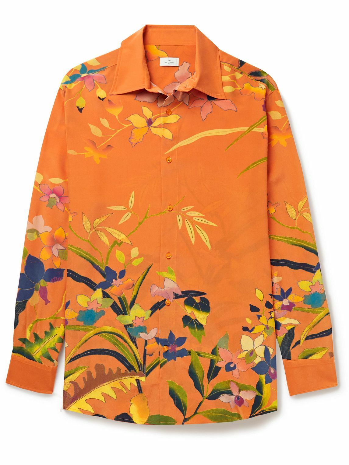 Etro - Printed Silk Shirt - Orange Etro