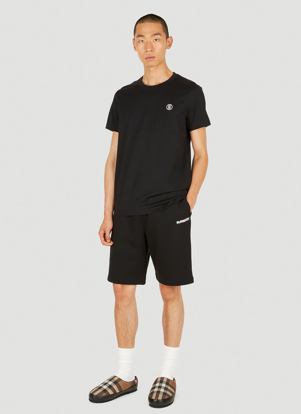 Logo T-shirt In Black Burberry