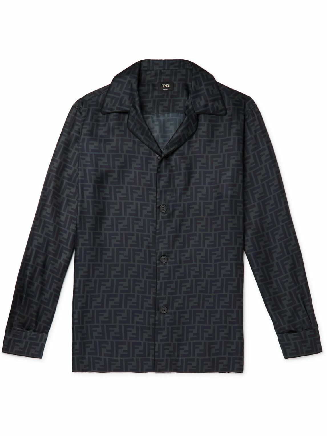 Fendi Yellow Silk Shortsleeve Shirt main image 0