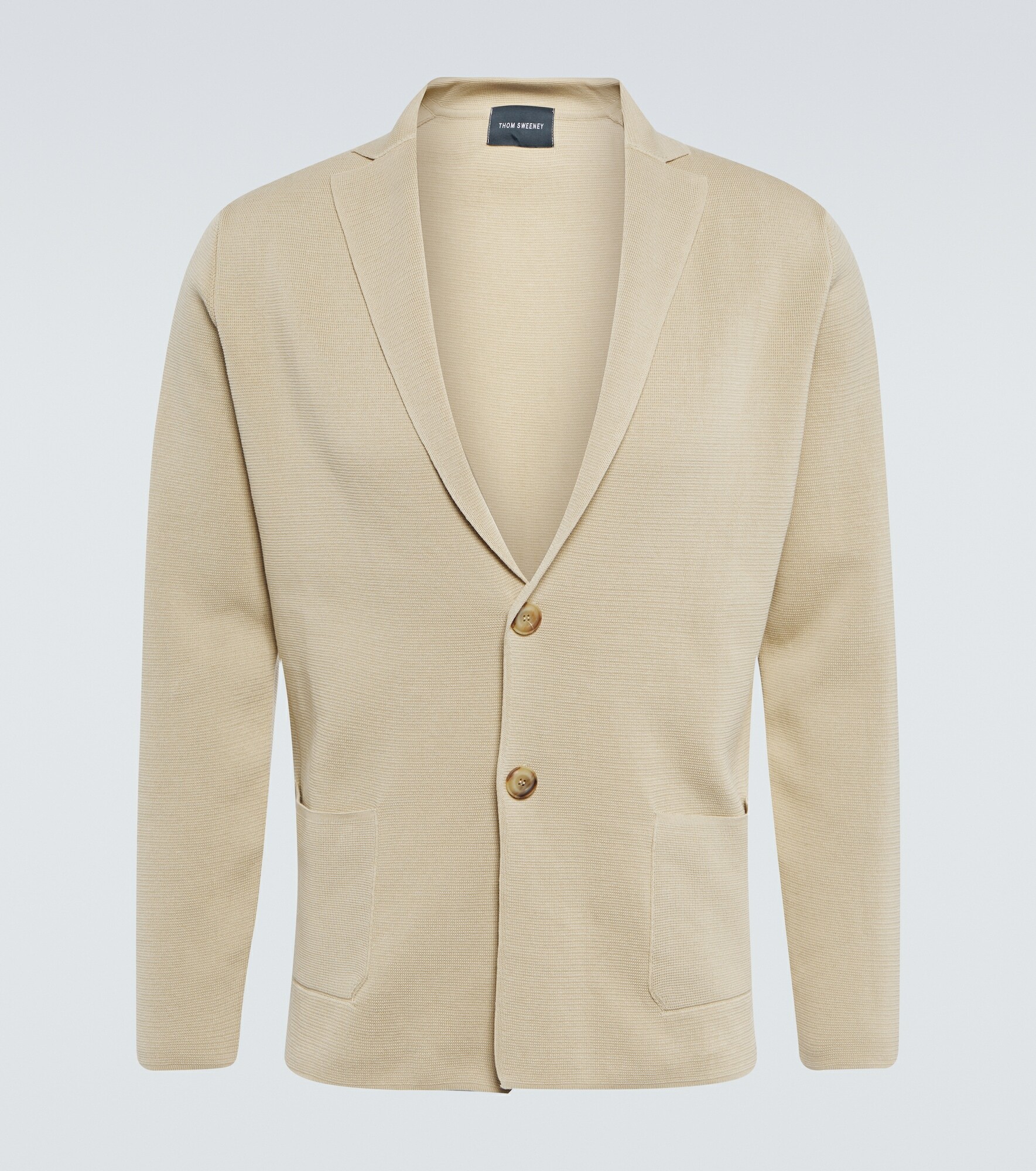 Thom Sweeney Singlebreasted cotton knit blazer Thom Sweeney