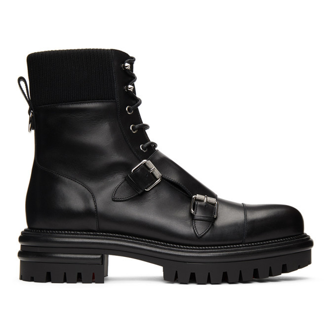 black louboutin combat boots