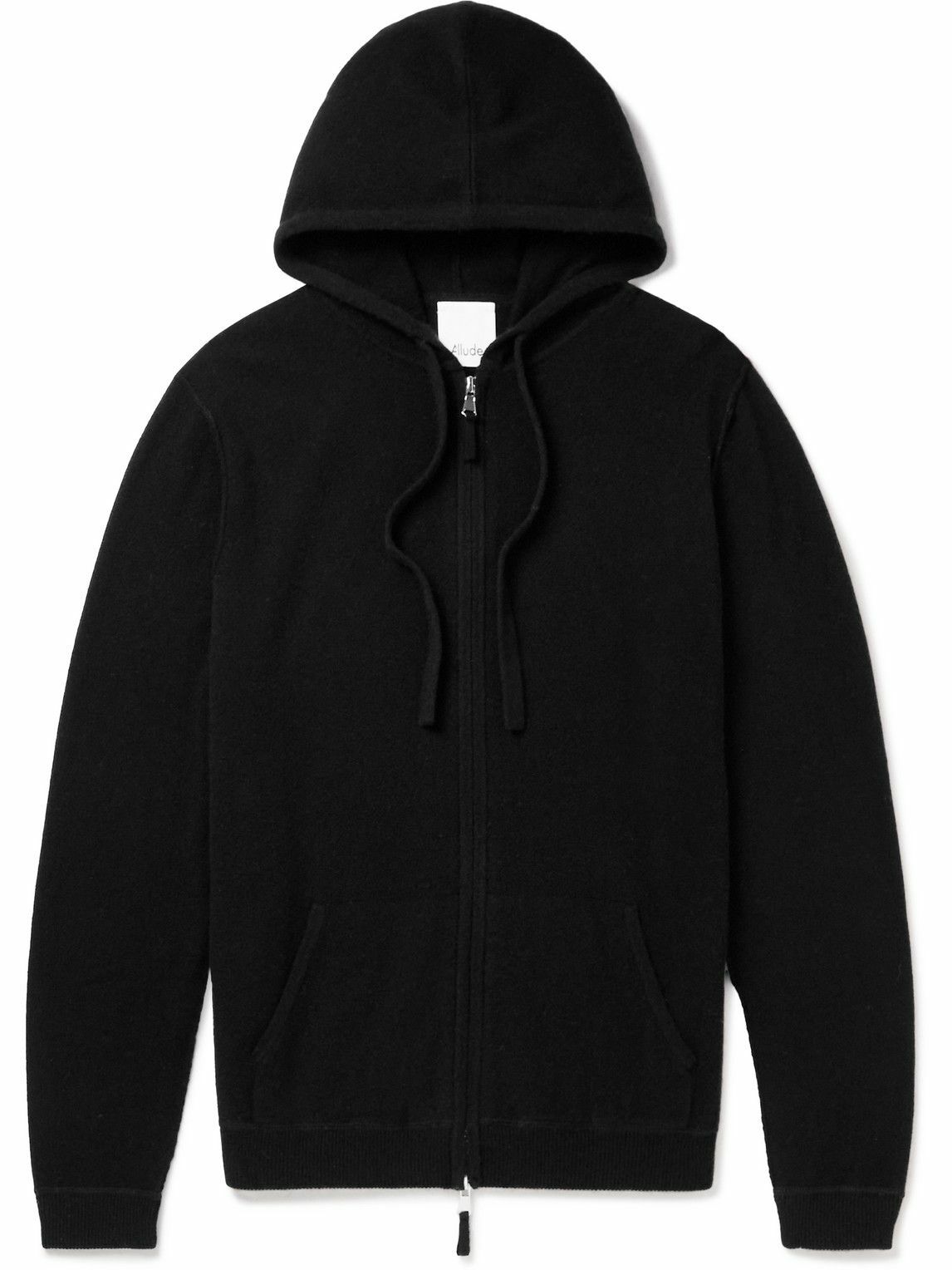 Photo: Allude - Wool and Cashmere-Blend Zip-Up Hoodie - Black