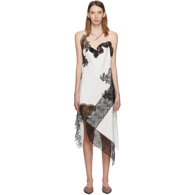 white lace slip dress