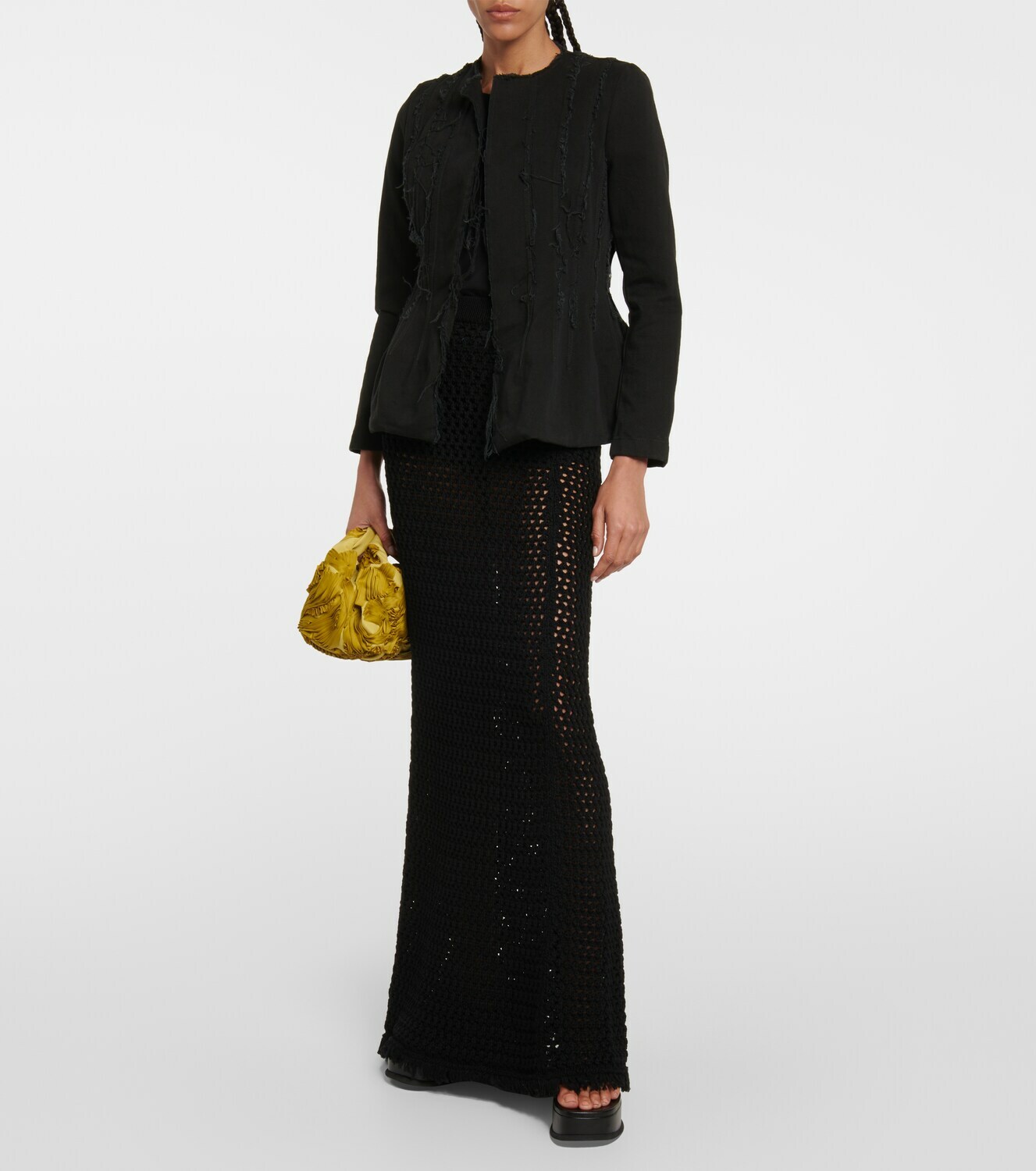 Dries Van Noten Crochet cotton maxi skirt Dries Van Noten