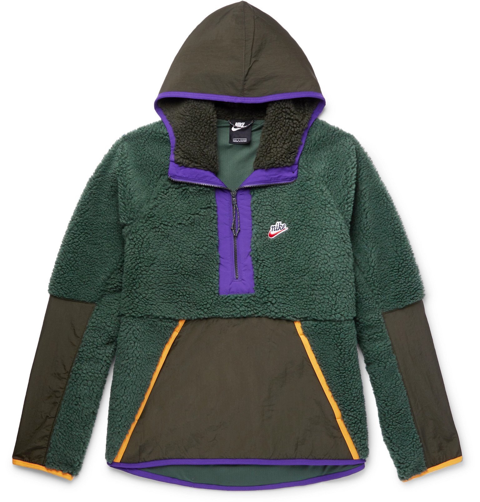 green nike fleece hoodie