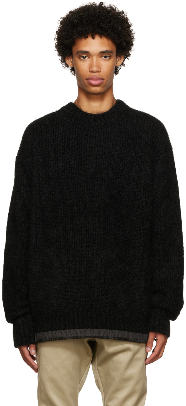sacai Black Rib Sweater Sacai